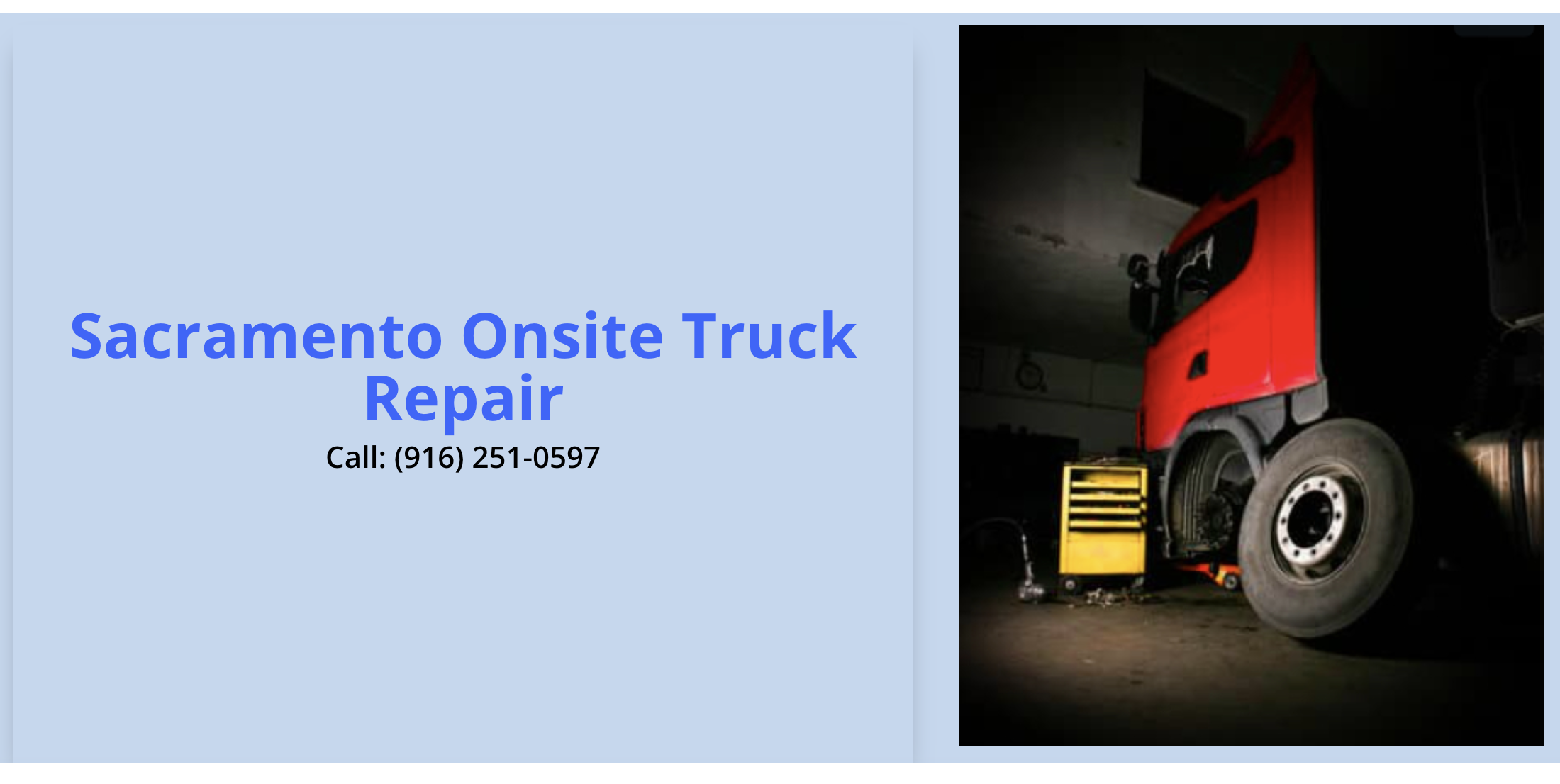 this picture shows sac onsite truck repair
